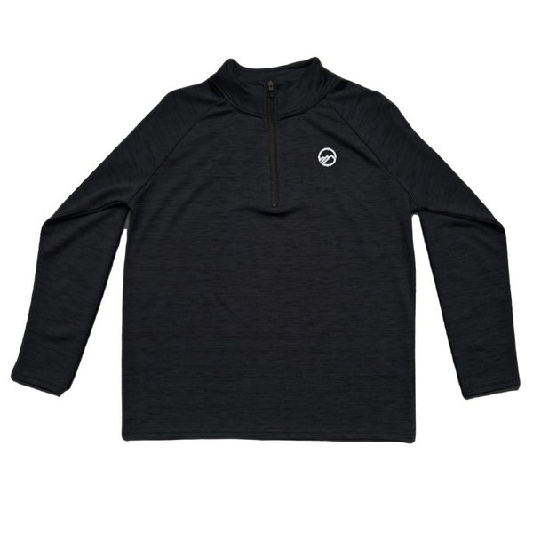 Montre Boys Top Long Sleeve Black 1/4 Zip Blk