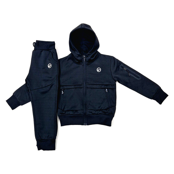 Montre Divide Panel Black Boys Tracksuit Blk