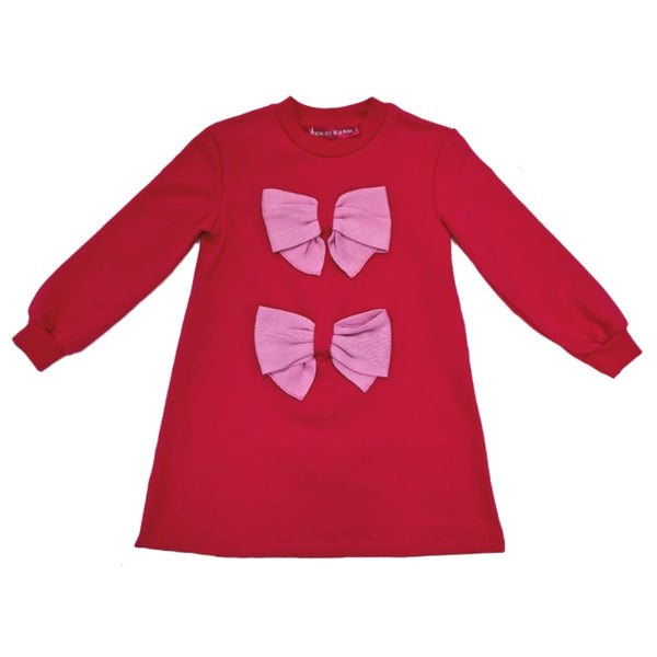 Agatha Ruiz Bows Girls Dress Red/Pink 7VE3955