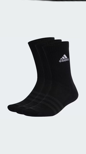 Mersey Sports - adidas Accessories Socks SPW Ankle 3Pk Black Kids IC1310