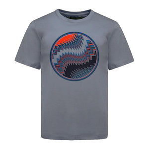 Mersey Sports - Bandidos Mens T-Shirt Orb Zig Grey/Blue LT-OZRGRY