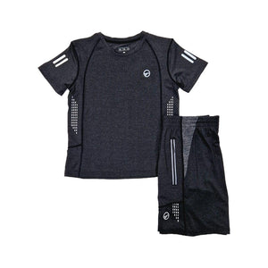 Mersey Sports - Montre Boys 2Pc Shorts & T-Shirt Set Black Pro 1