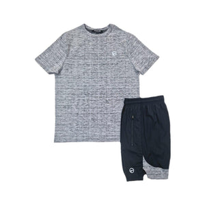 Mersey Sports - Montre Mens 2Pc Shorts & T-Shirt Set Active 2 Grey
