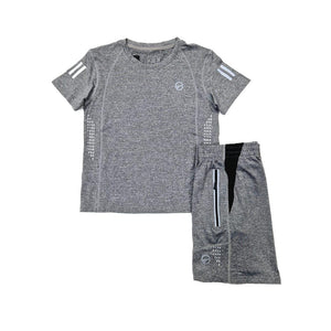 Mersey Sports - Montre Mens 2Pc Shorts & T-Shirt Set Grey Pro 1