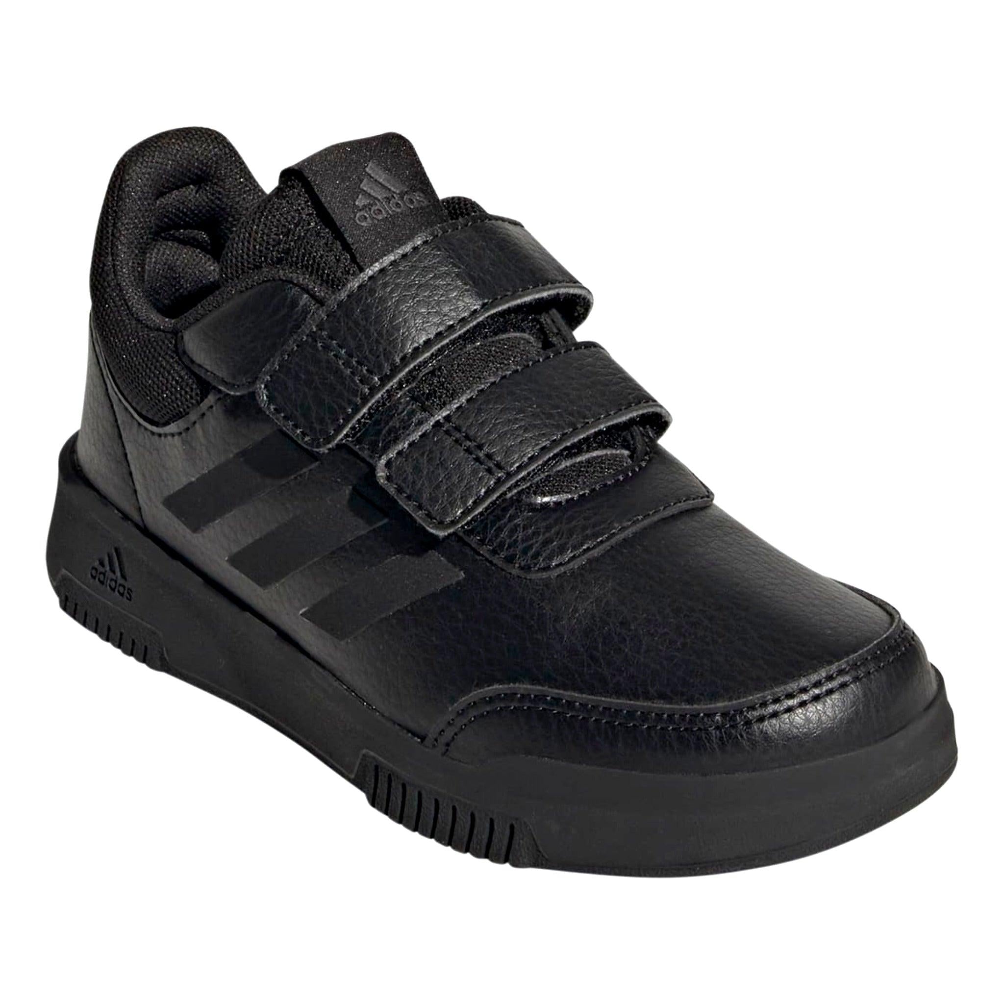 Adidas black outlet junior trainers