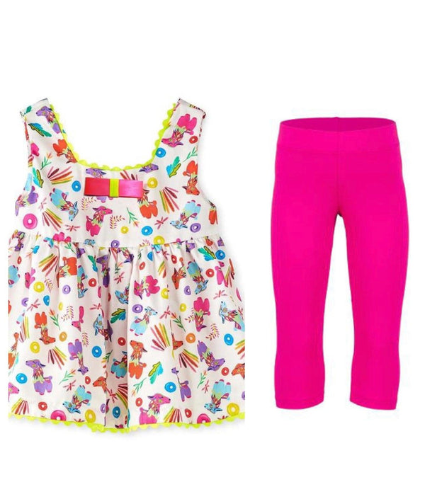 Mersey Sports - Rosalita Senorita Girls 2Pc Top & Multi Colour Leggings Jetties